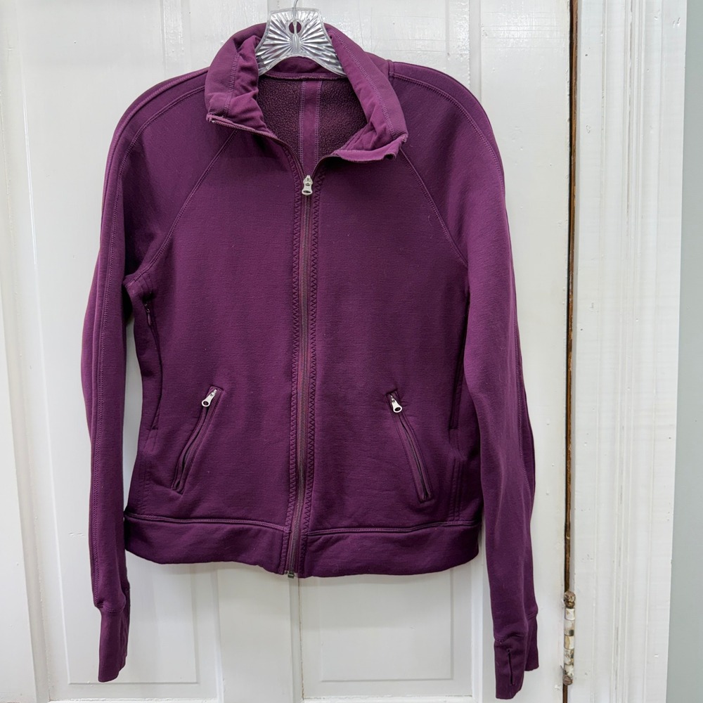 Lululemon Keep it Cozy‎ Plum Purple Womens 8 Full Zip Sweatshirt Jacket